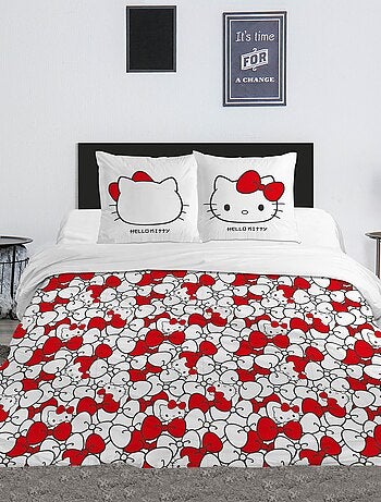 Conjunto de cama estampado 'Hello Kitty' - 2 pessoas