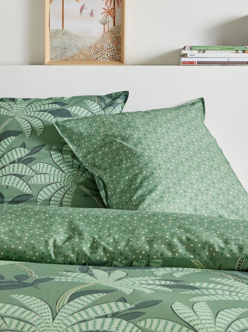 Conjunto de cama estampado palmeiras - 2 pessoas Caqui - Kiabi