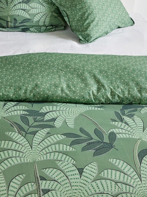 Conjunto de cama estampado palmeiras - 2 pessoas - Kiabi
