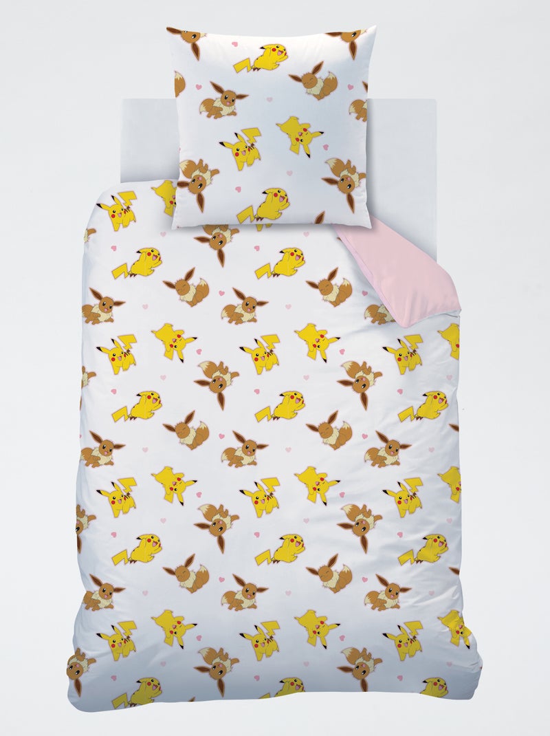 Conjunto de cama estampado 'Pokemon' Rosa - Kiabi