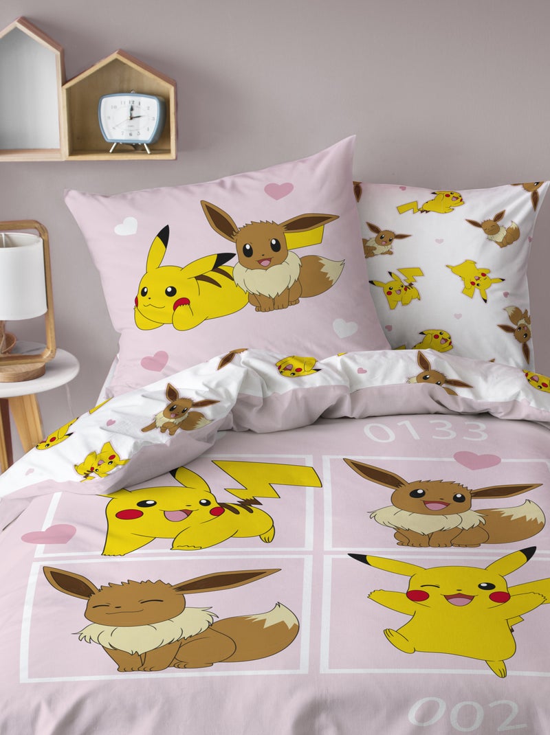 Conjunto de cama estampado 'Pokemon' Rosa - Kiabi