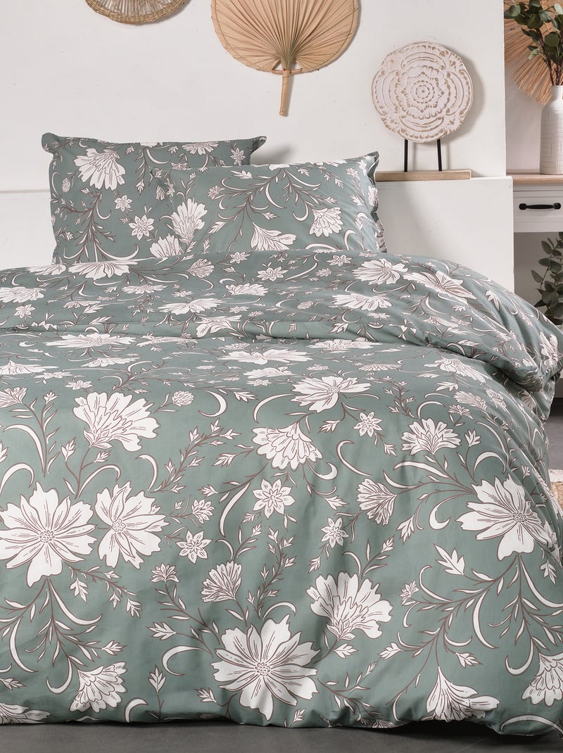 Conjunto de cama 'florida' - Casal VERDE - Kiabi