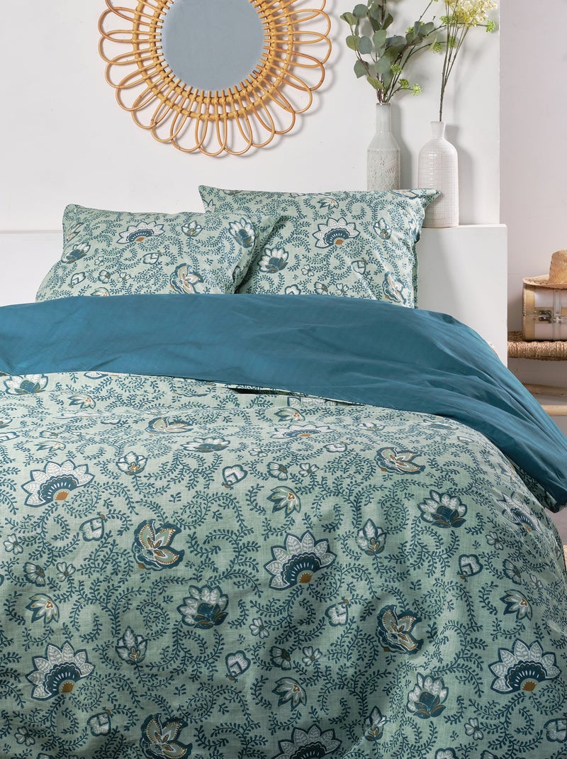 Conjunto de cama 'florida' - Casal VERDE - Kiabi