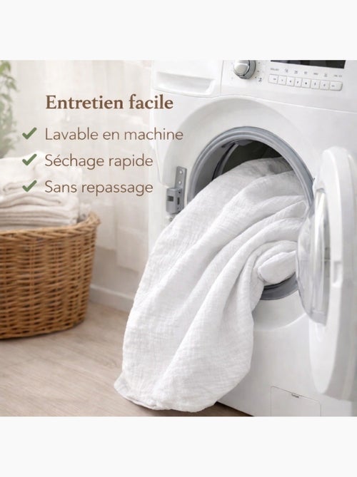 Conjunto de cama gaze de algodão alia promo linge - Kiabi Conjunto de cama gaze de algodão alia promo linge - Kiabi