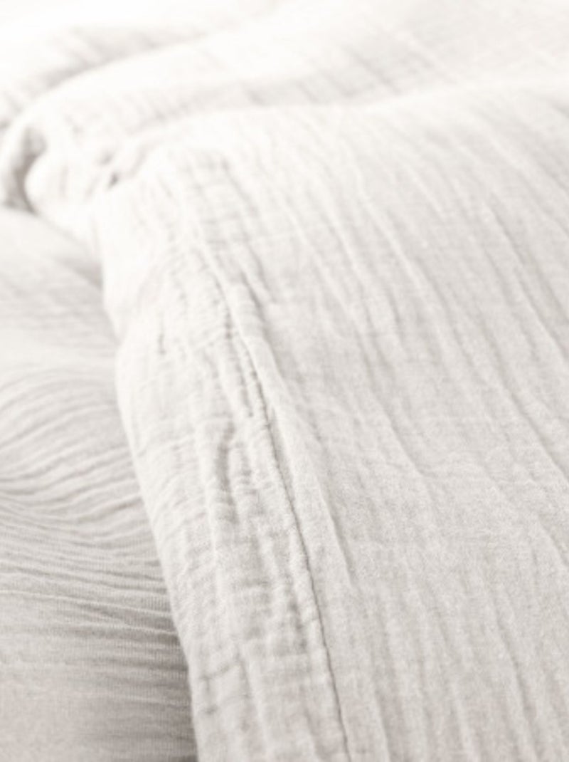 Conjunto de cama gaze de algodão alia promo linge Branco - Kiabi
