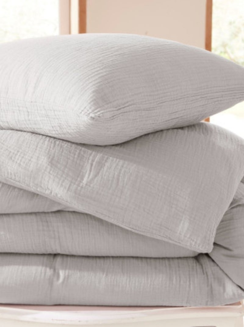 Conjunto de cama gaze de algodão alia promo linge Cinza claro - Kiabi