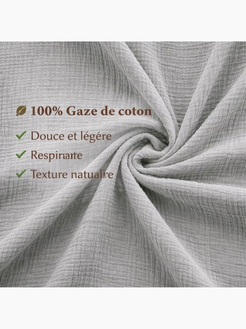 Conjunto de cama gaze de algodão alia promo linge - Kiabi Conjunto de cama gaze de algodão alia promo linge - Kiabi