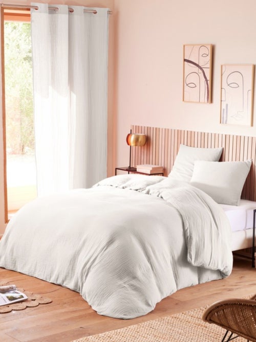 Conjunto de cama gaze de algodão douceur d'intérieur - Kiabi Conjunto de cama gaze de algodão douceur d'intérieur - Kiabi