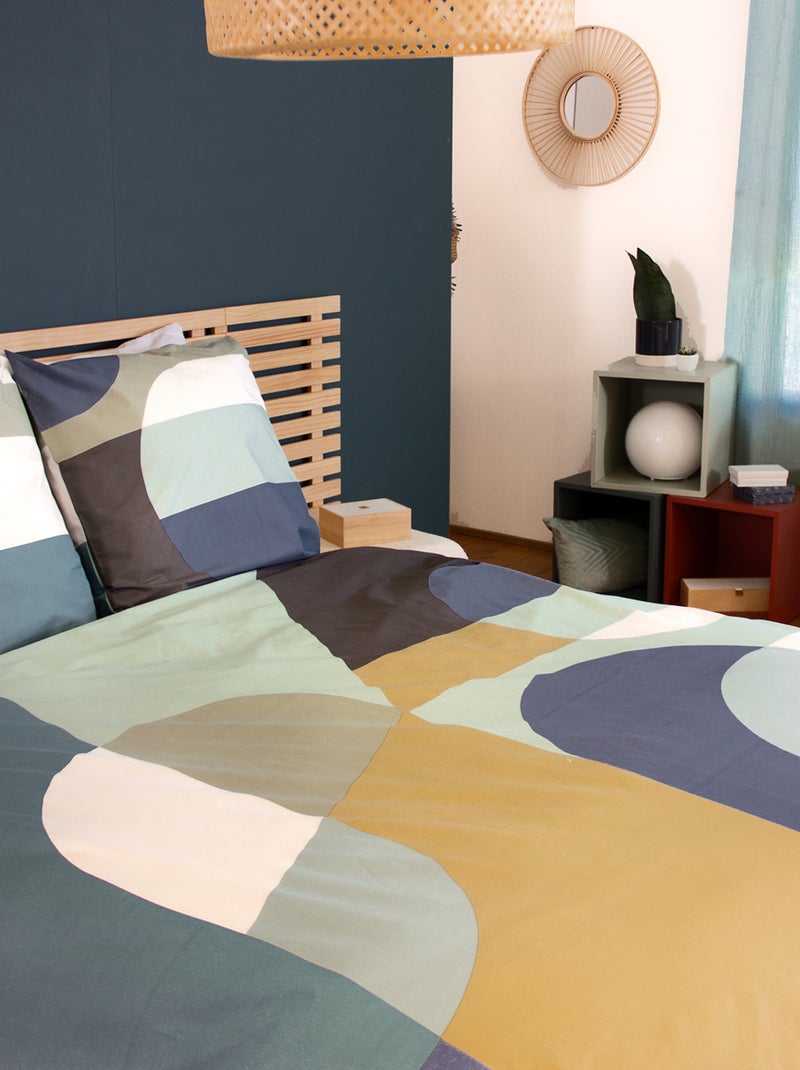 Conjunto de cama gráfico - Casal Azul - Kiabi