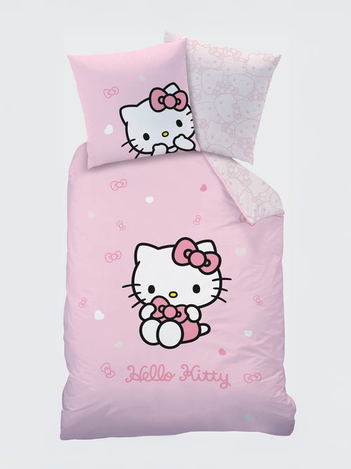 Conjunto de Cama 'Hello Kitty' 2 peças - 1 capa de edredão individual + 1 fronha - Kiabi