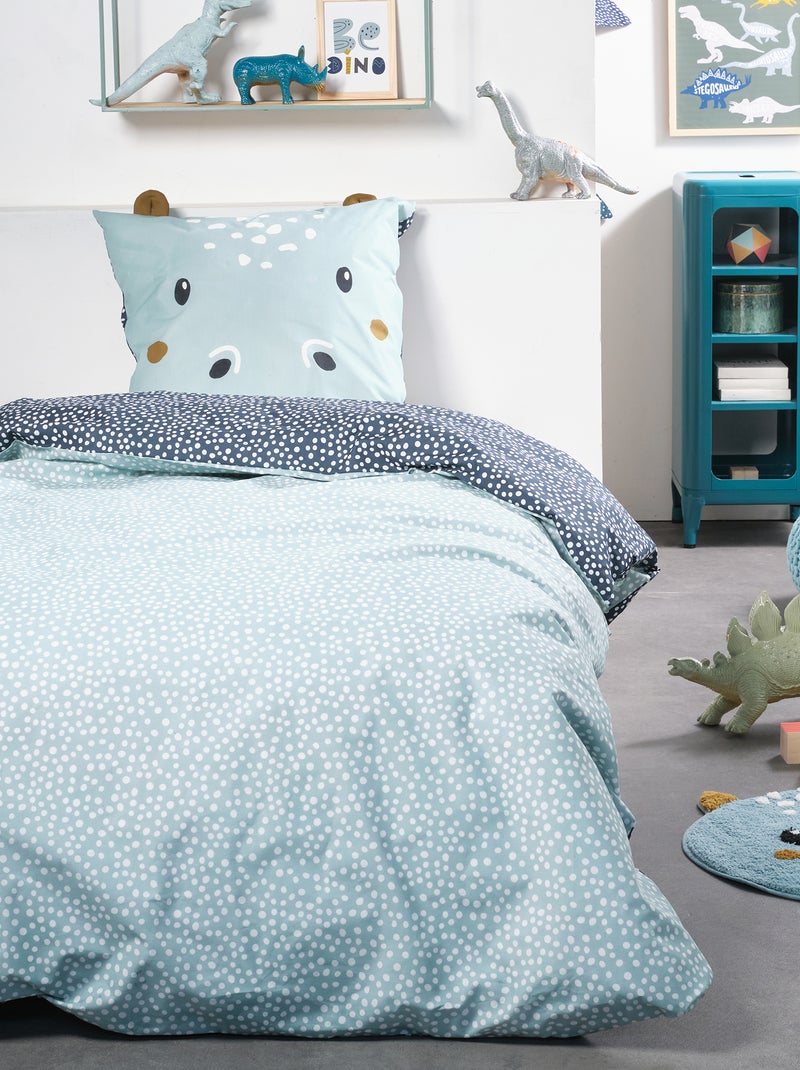 Conjunto de cama 'hipopótamo' - Solteiro AZUL - Kiabi