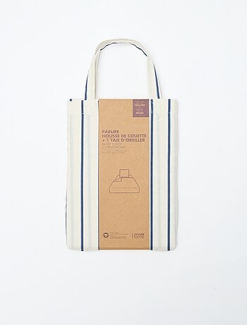 Conjunto de cama individual (140 x 200cm) em algodão 57 fios - Kiabi Home