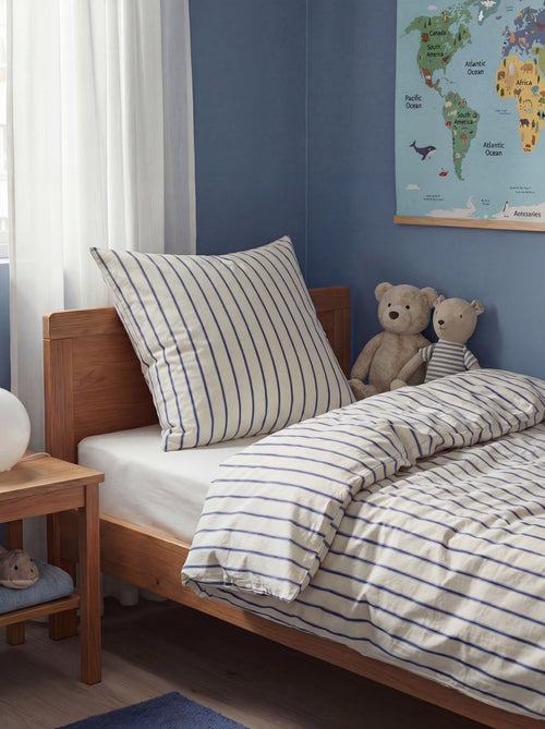 Conjunto de cama individual (140 x 200cm) em algodão 57 fios - Kiabi Home - Kiabi