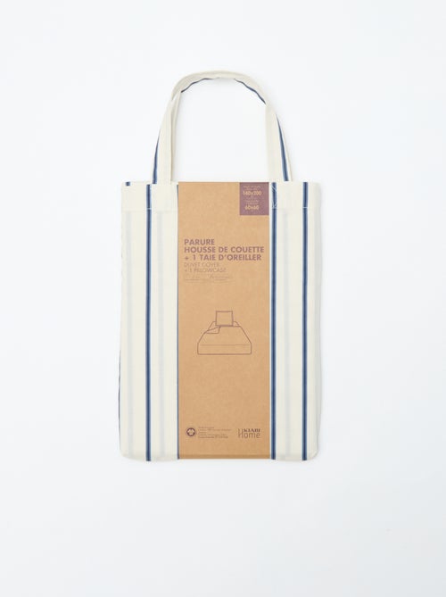 Conjunto de cama individual (140 x 200cm) em algodão 57 fios - Kiabi Home - Kiabi