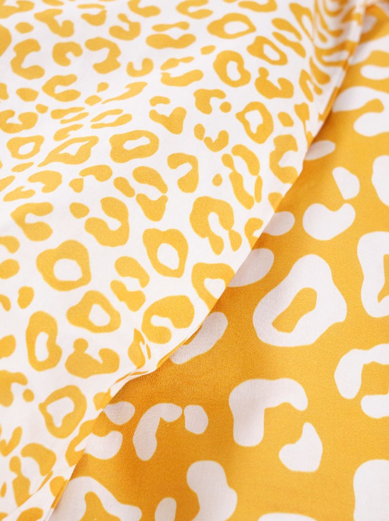Conjunto de cama individual 2 peças capa de edredão + fronha Amarelo - Kiabi