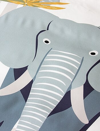 Conjunto de cama individual estampado 'elefante'