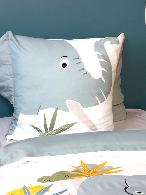 Conjunto de cama individual estampado 'elefante' - Kiabi