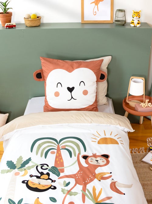 Conjunto de cama individual estampado 'macaco' - Kiabi
