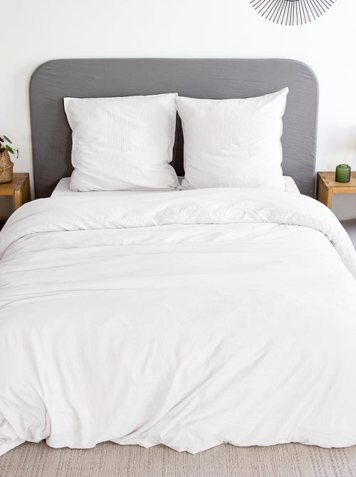 Conjunto de cama liso ultra macio - 1 ou 2 pessoas - Kiabi