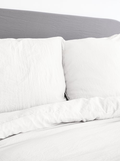 Conjunto de cama liso ultra macio - 1 ou 2 pessoas - Kiabi