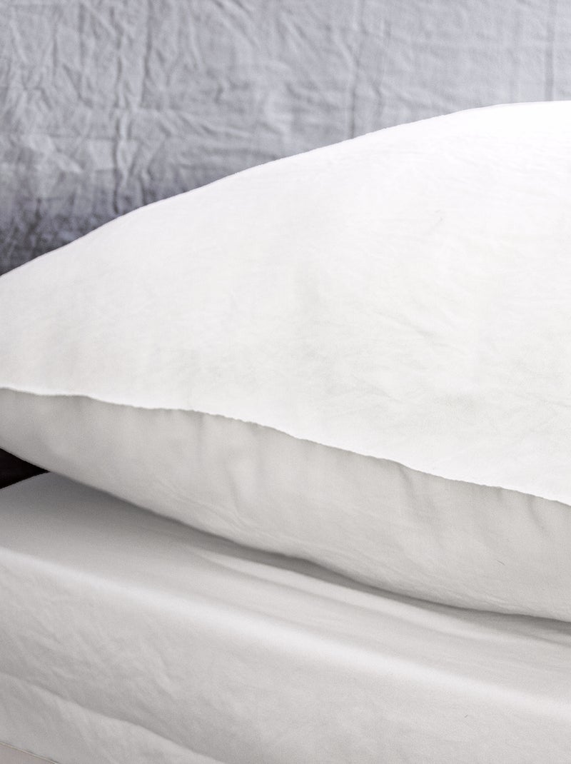 Conjunto de cama liso ultra macio - 1 ou 2 pessoas Branco - Kiabi