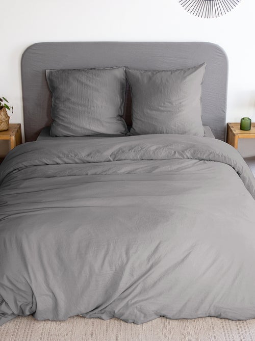 Conjunto de cama liso ultra macio - 1 ou 2 pessoas - Kiabi