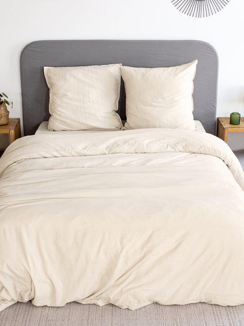 Conjunto de cama liso ultra suave - 1 ou 2 pessoas - Kiabi