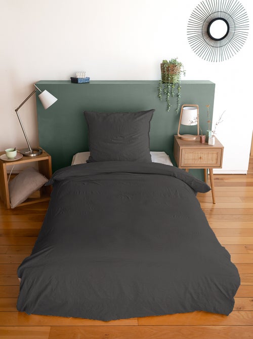 Conjunto de cama liso ultra suave - 1 ou 2 pessoas - Kiabi