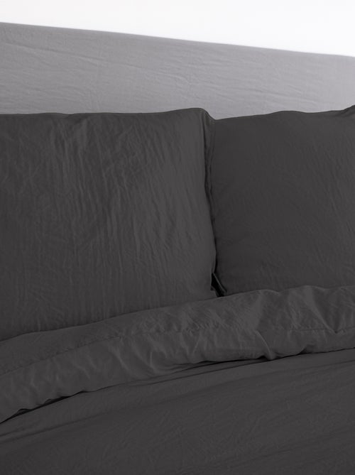 Conjunto de cama liso ultra suave - 1 ou 2 pessoas - Kiabi