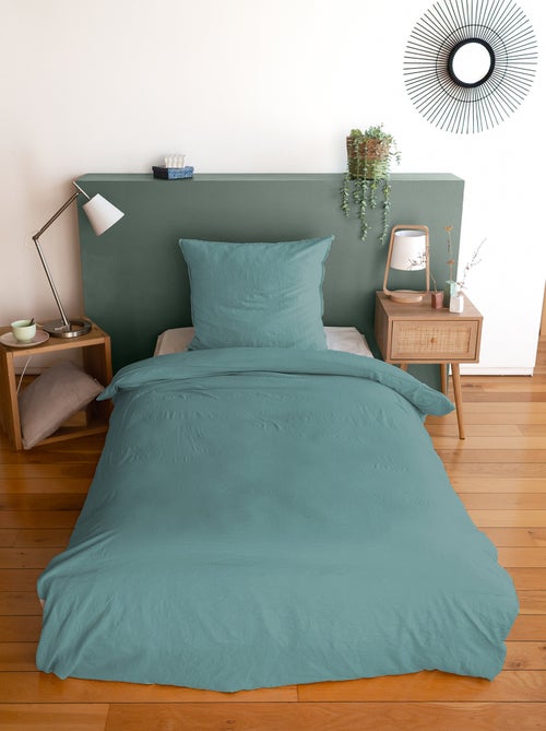 Conjunto de cama liso ultra suave - 1 ou 2 pessoas - Kiabi