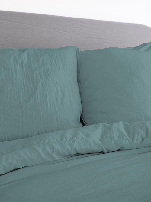 Conjunto de cama liso ultra suave - 1 ou 2 pessoas - Kiabi