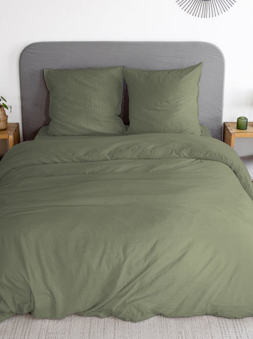 Conjunto de cama liso ultra suave - 1 ou 2 pessoas - Kiabi