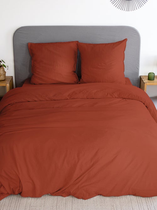 Conjunto de cama liso ultra suave - 1 ou 2 pessoas - Kiabi