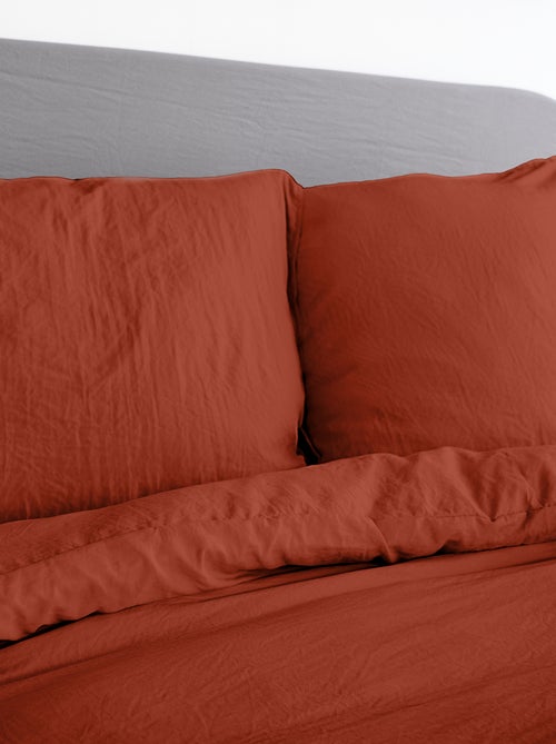 Conjunto de cama liso ultra suave - 1 ou 2 pessoas - Kiabi