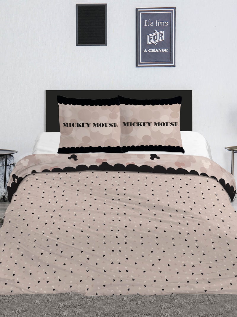 Conjunto de cama 'Mickey Mouse' & 'Minnie Mouse' 'Disney' - 2 pessoas Bege - Kiabi