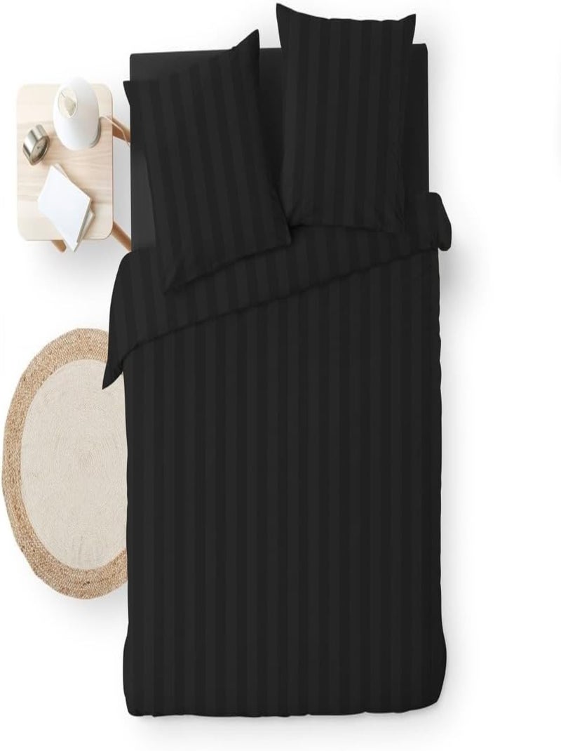 Conjunto de cama microfibra cléo promo linge Preto - Kiabi