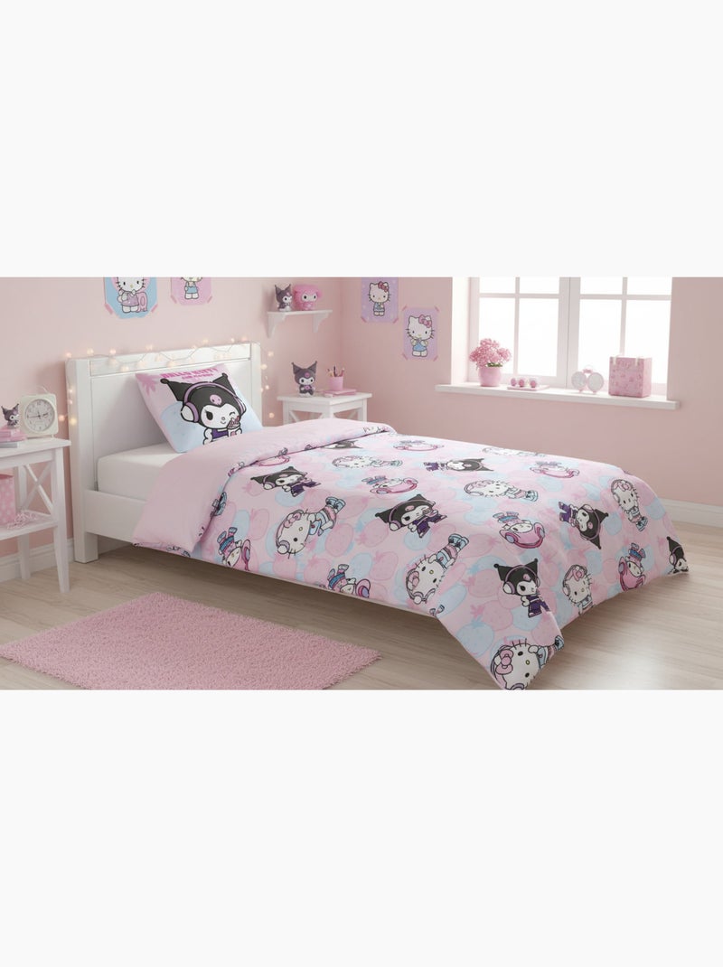 Conjunto de cama microfibra douceur d'intérieur hello kitty Preto Rosa - Kiabi