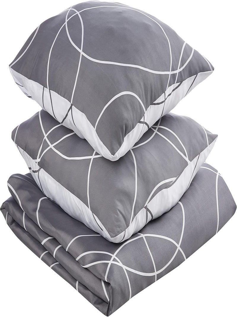 Conjunto de cama microfibra elton douceur d'intérieur Cinza - Kiabi