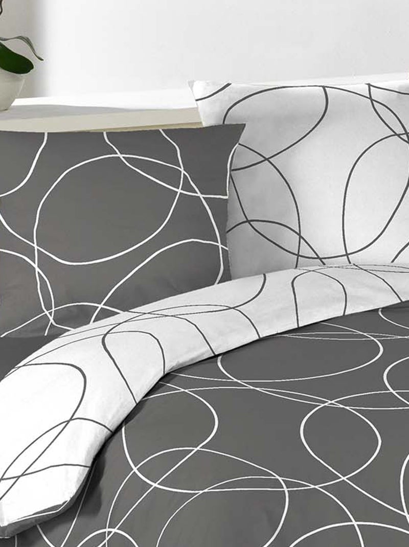 Conjunto de cama microfibra elton douceur d'intérieur Cinza escuro - Kiabi