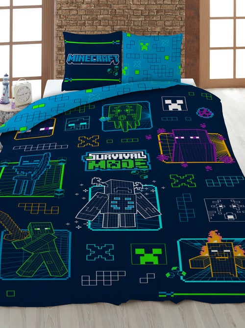 Conjunto de cama 'Minecraft' 2 peças: 1 capa de edredão individual + 1 fronha - Kiabi