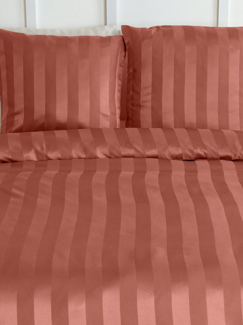 Conjunto de cama para 1 ou 2 pessoas em cetim + 2 fronhas - Kiabi