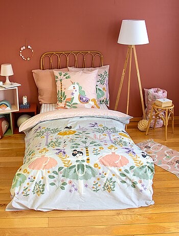 Conjunto de cama para 1 pessoa, 2 peças: capa de edredão + fronha de almofada