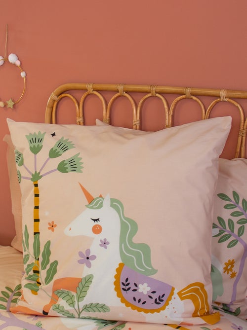 Conjunto de cama para 1 pessoa, 2 peças: capa de edredão + fronha de almofada - Kiabi
