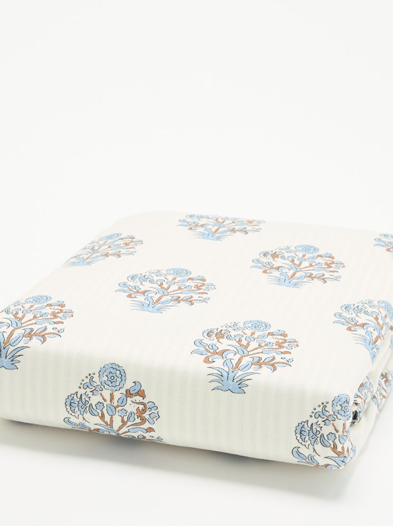 Conjunto de cama para 2 pessoas - 1 capa de edredão + 2 fronhas Azul - Kiabi