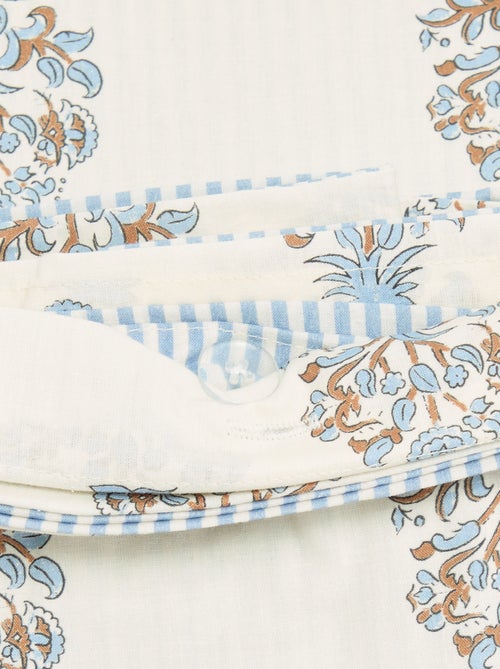 Conjunto de cama para 2 pessoas - 1 capa de edredão + 2 fronhas - Kiabi