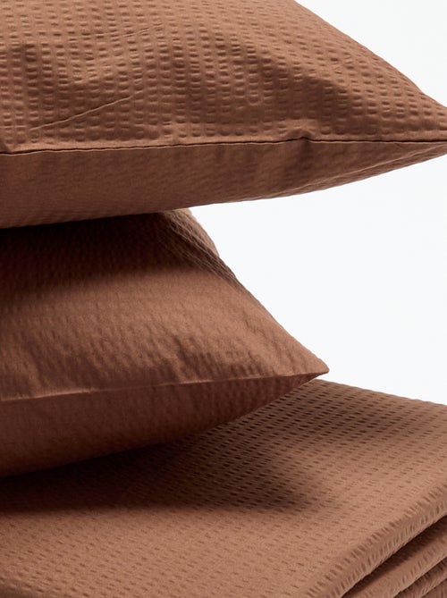 Conjunto de cama para 2 pessoas - 240 x 220 cm em seersucker - Kiabi Conjunto de cama para 2 pessoas - 240 x 220 cm em seersucker - Kiabi