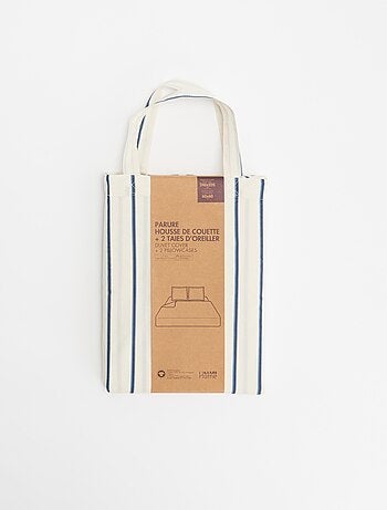 Conjunto de cama para 2 pessoas (240 x 220 cm) em algodão - Kiabi Home
