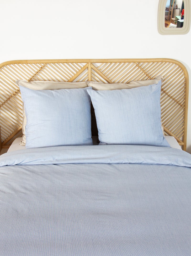 Conjunto de cama para 2 pessoas 3 peças - Capa de edredão + 2 fronhas Azul - Kiabi