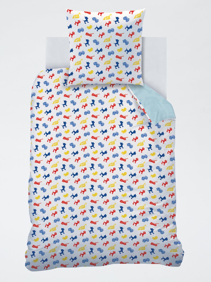 Conjunto de cama 'Patrulha Pata' - 1 pessoa Branco - Kiabi