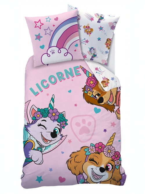 Conjunto de cama 'Patrulha Pata' 2 peças: 1 capa de edredão individual + 1 fronha - Kiabi